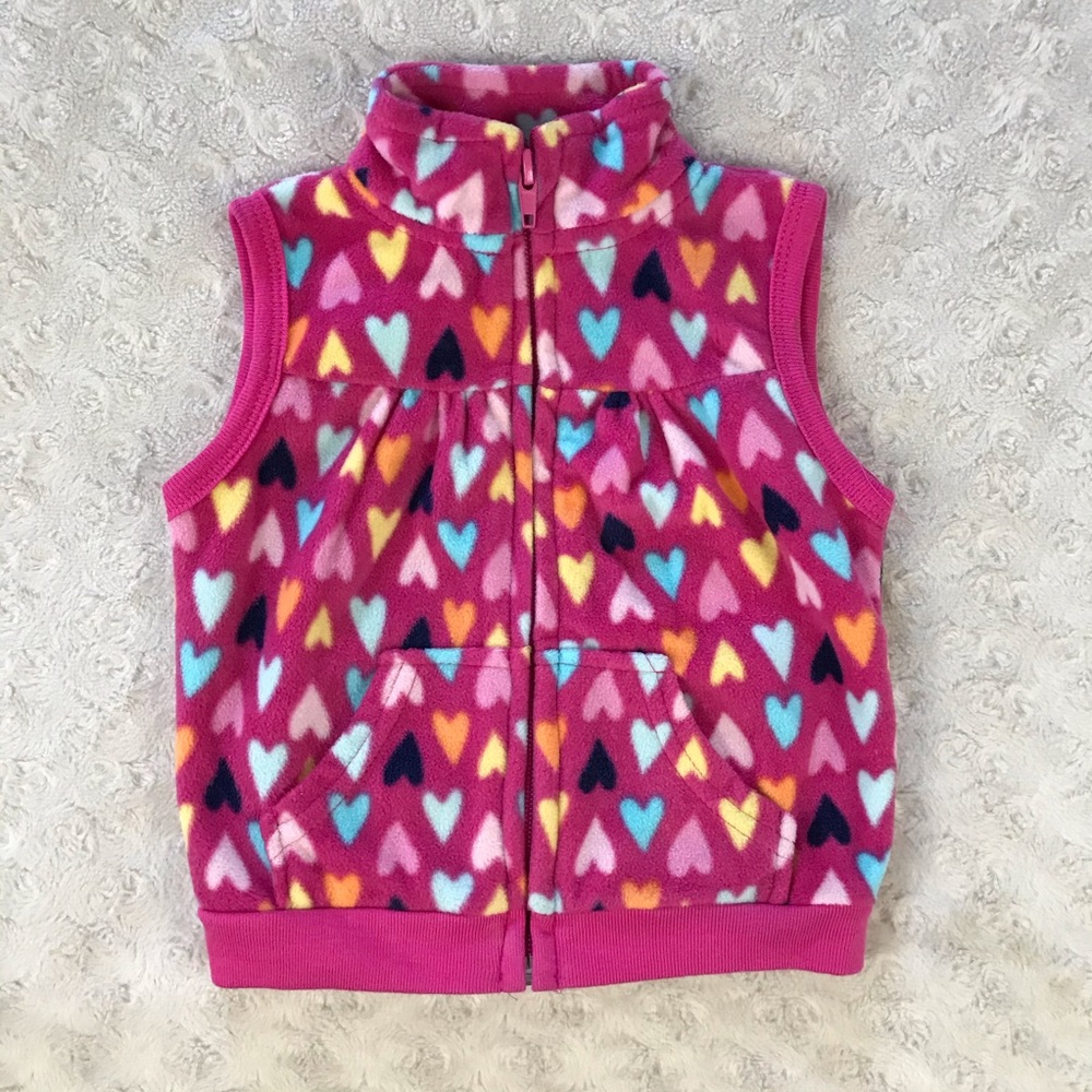Buster Brown Fleece Heart Print Vest 3-6 Months
